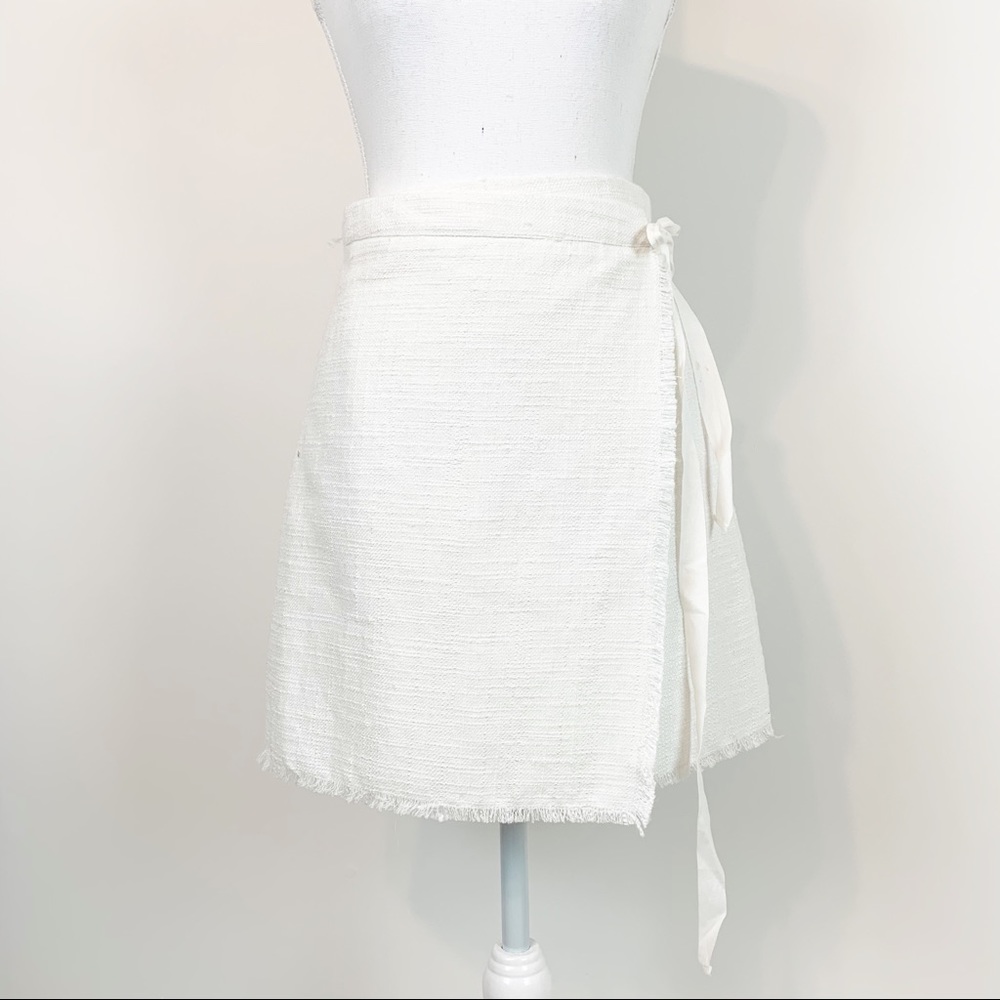 Sugar+Lips women tweet wrapped skirt fringe hem